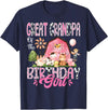 Pink Farm Cow Matching Tees Great Grandpa Of The Birthday Girl Pink Farm Cow Birthday T-Shirt - Navy Blue