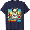 This Is My Hawaiian Shirt Party Luau Oahu Hawaii This Is My Hawaiian Shirt Funny Llama Oahu Hawaii Party T-Shirt - Navy Blue