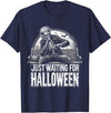 Funny Halloween Summer T-Shirt Summerween Just Waiting For Halloween Halloween Summer T-Shirt - Navy Blue