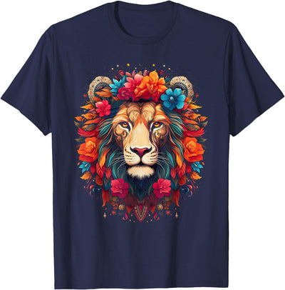 Lion colorful lions From Africa Day of the Dead T-Shirt