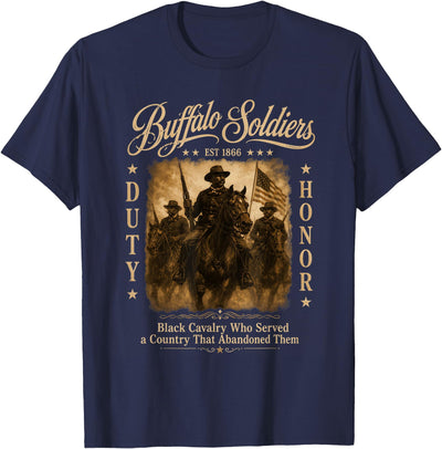 American Black Buffalo African History Military Usa Buffalo T-Shirt