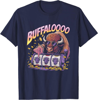 Cow Lucky Buffalo Casino Slot Machine Gambling Gift Gambler T-Shirt