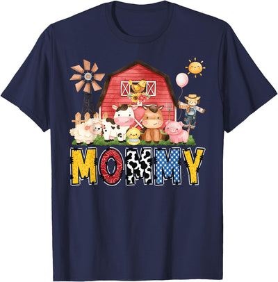 Funny Farm Cow Birthday Boy Matching Mommy Family Party T-Shirt