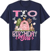 Famer Pink Cow Birthday Matching Tees Tio Of The Birthday Girl 1St Birthday Pink Cow Farm T-Shirt - Navy Blue