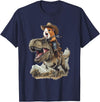 Animal Cowboy Guinea Pig Rex Cowboy T-Shirt - Navy Blue