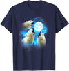 Animals howling blue 3 Polar Bear Howling at the Moon Colorful Blue T-Shirt - Navy Blue