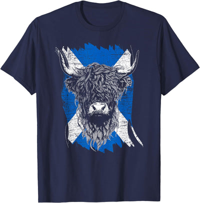 Scottish Highland Cow Lovers Men Woman Kids Cattle Hairy Cow Scottish T-Shirt