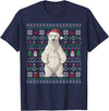 Ugly Christmas Sweater Style Polar Bear PJs Ugly Polar Bear Lovers Xmas Sweater Santa Christmas T-Shirt - Navy Blue