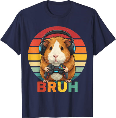 Guinea Pig Video Games Bruh Retro Boys T-Shirt
