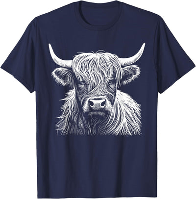Scotland Scottish Heritage Highland Cow Fluffy Cow Cute T-Shirt