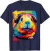 PopArt Pet Animal Prints A Guinea Pig T-Shirt - Navy Blue