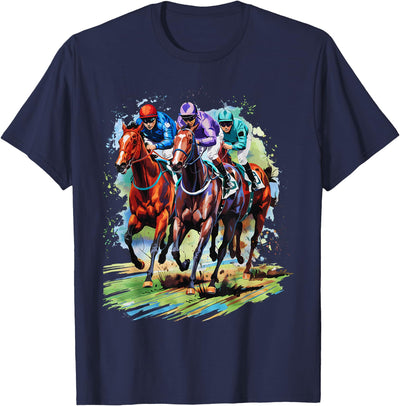 Horse Lover Gift Co. Funny Horse Racing Jockey Racer Derby Rider Race Track T-Shirt