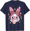 Women Girls Kids Rabbit T-Shirt in Navy Blue