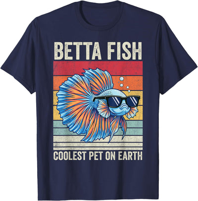 Betta Fish Coolest Pet on Earth, Vintage Betta Fish T-Shirt