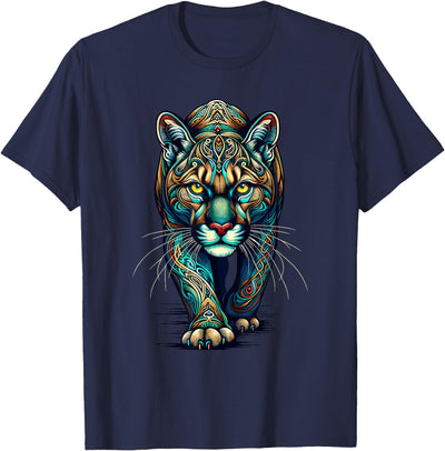 Mandala Art Cougars Cougar Mountain Lion Puma T-Shirt