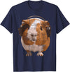 Funny Guinea Pig Shirts Guinea Pig With Big Headphone - Animal Rodent Lover T-Shirt - Navy Blue