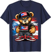 Hip Hop Teddy Bear for proud Puerto Ricans Cute Teddy Bear Puerto Rico Flag Boricua Puerto Rican T-Shirt - Navy Blue