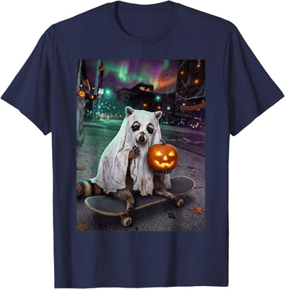 Funny Raccoon Ghost Halloween Costume Funny Raccoon Meme Animal Trash Panda Ghost Halloween T-Shirt