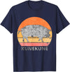 Pig Lover ApparelGIFTCo. Vintage Just A Girl Who Loves Kunekune Pig T-Shirt - Navy Blue