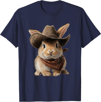 Rabbit in a Cowboy Hat and Bandana Tee