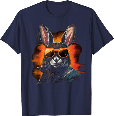 Rabbit in Sunglasses Portrait T-Shirt