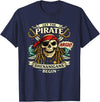 Dibble Dabble Designs Pirate Swag Argh Let the Pirate Shenanigans Begin Funny Pirate T-Shirt - Navy Blue