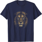 Lion Animal Designs Lion T-Shirt - Navy Blue