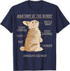 Rabbit Anatomy Bunny Lover Animal Pet Owner T-Shirt in Navy Blue