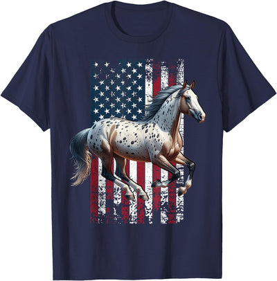 US Flag Appaloosa Horse Women Men Appaloosa US Appaloosa America Appaloosa T-Shirt