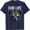 Matching Cute Bear Cub Designs for Boys & Girls Funny Bear Cub Boys Toddler Brown Black Mom Son Daughter T-Shirt - Navy Blue