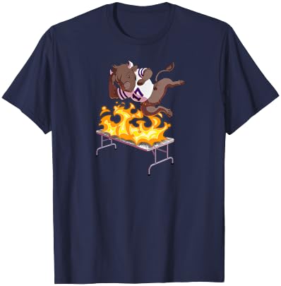 Cow Whereabouts Flying Buffalo Smashing Table T-Shirt