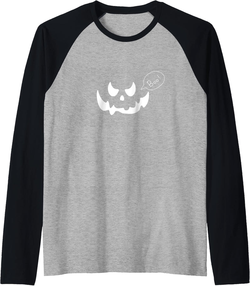 Entro Halloween Ghost, Boo! Raglan Baseball Tee - As Pictured