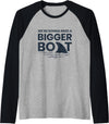 Green Cow Land We're Gonna Need A Bigger Boat Raglan Baseball Tee - Black/Athletic Heather