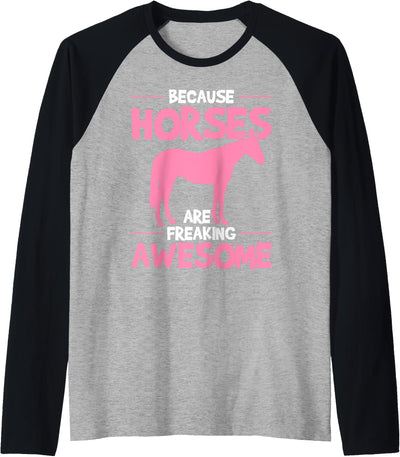 Horse Awesome Gifts Horse Awesome Raglan Baseball Tee