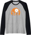 Peanuts - Halloween - Trick Or treat Silhouettes Raglan Baseball Tee - Black/Athletic Heather