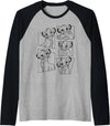 Disney Lion King Simba Portrait Panels Raglan Baseball Tee - Black/Athletic Heather
