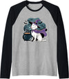 Golden Retriever Witch Dog Halloween Fun Halloween Witch White English Cream Golden Retriever Dog Raglan Baseball Tee -