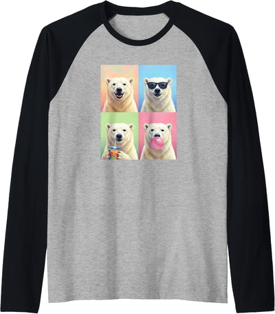 Polar Bears Funny Polar Bear Raglan Baseball Tee