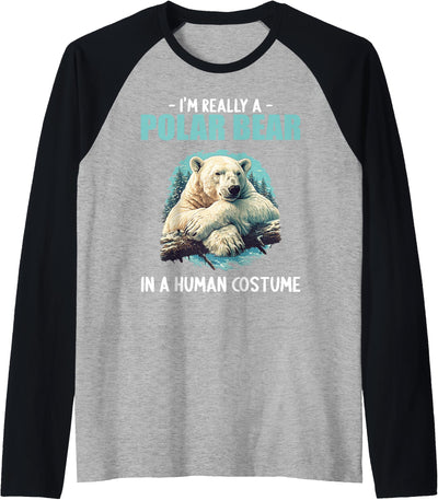Polar Bears Polar Bear Lovers Shop Polar Bears Polar Bear Raglan Baseball Tee