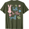 Cute Rabbit Lover Bunny Graphic T-Shirt (Brown) in Olive Green