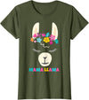 Llama Shirts & Alpaca Gifts Mama Llama Mom Christmas Birthday Mothers Day T-Shirt - Olive Green