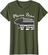 TourisTeez for Mama Bear Women Police Flag Womens MAMA BEAR | Police Flag Womens Police Mom Gift T-Shirt - Olive Green