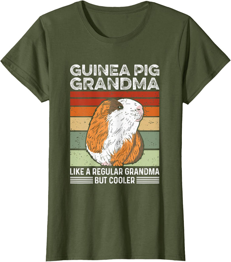 Humor Guinea Pig Design Piggy Design for your Guinea Pig Grandma T-Shirt - Olive Green