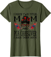 TeeaxArt Red Buffalo Mothers Day Gifts I Have Two Titles Mom And PCA Caregiver Buffalo Mothers Day T-Shirt - Olive Green
