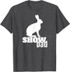 Show Dad Rabbit County Fair Livestock T-Shirt in Dark Heather Grey