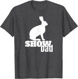 Show Dad Rabbit County Fair Livestock T-Shirt in Dark Heather Grey