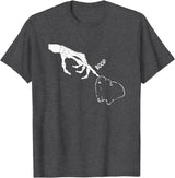 Guinea Pig Boop Skeleton Halloween Boys Girls Guinea Pig Scary Skeleton Hand Boop Funny Spooky Halloween T-Shirt - Dark Heather Grey