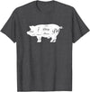 LGBTQIA+ Power Design Nasty Hungry Dirty Pig Design - Fun Gay Pig Pride - LGBTQIA+ T-Shirt - Dark Heather Grey