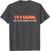 Seasonalitees I'm a calzone this is my human costume halloween T-Shirt - Dark Heather Grey