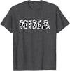 Fancy Grandma Mothers Day Birthday Christmas Gifts Nina Cow Print Animal Pattern Farmer Farm Grandma Funny T-Shirt - Dark